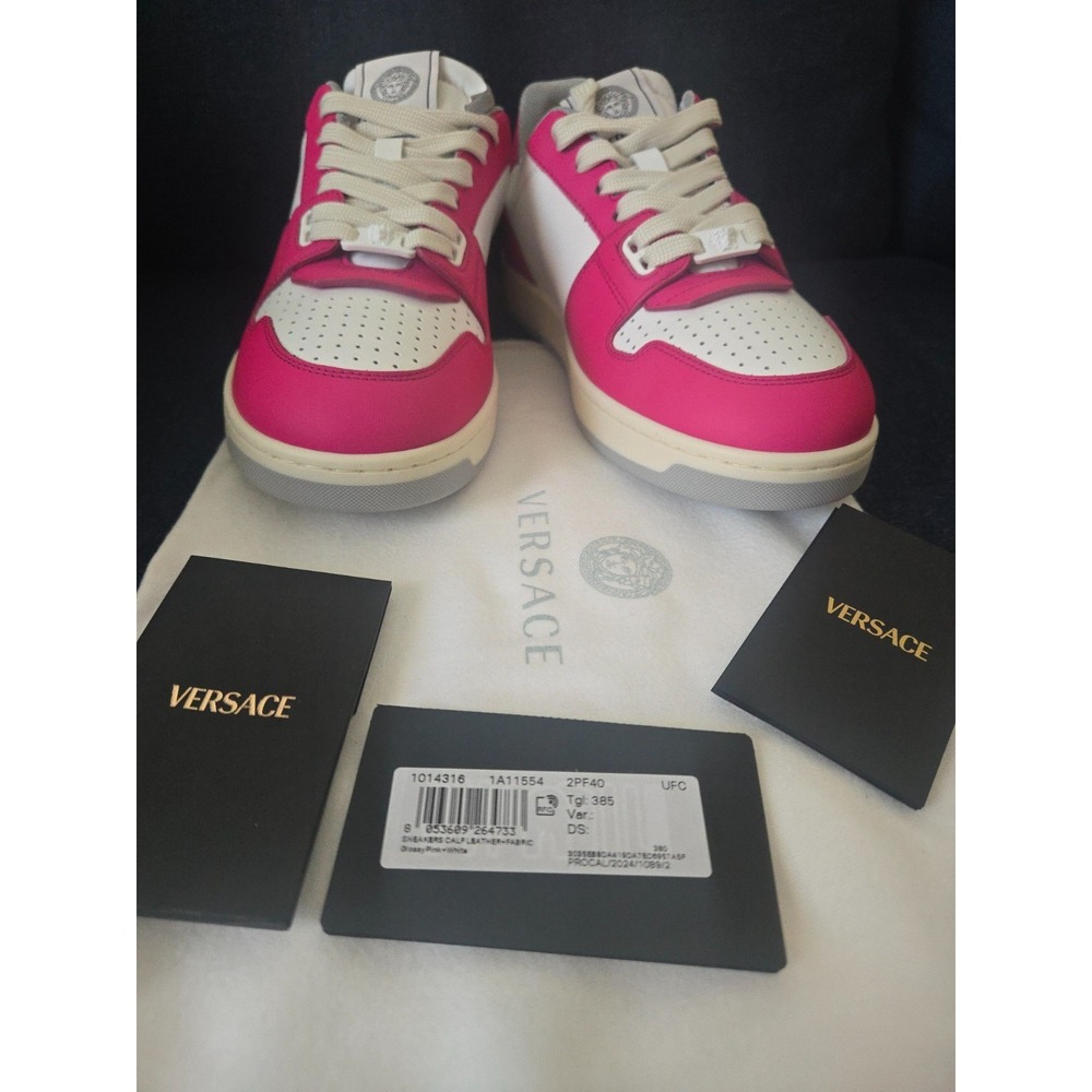 Womens Versace Sneakers pink and white NWT